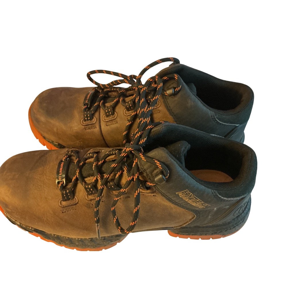 Hytest Footrests 2.0 Mens Brown Leather Work Boots 10.5 Return Slip Resistant